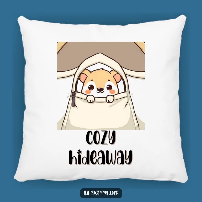 Funny Curious Animal Tent Peek Pillow - Soft & Humorous Comfort