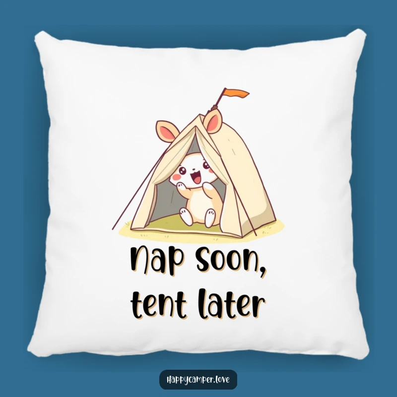 Funny Wobbly Tent Pitching Animal Pillow - Comfy & Hilarious Home Decor