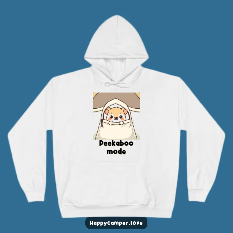 Funny Curious Animal Tent Peek Hoodie - Cozy & Playful Outdoor Wear