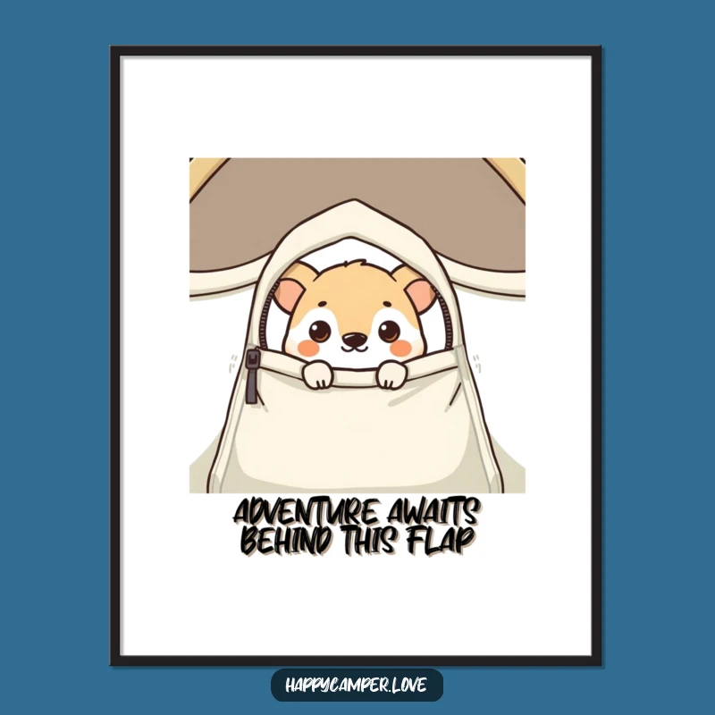 Funny Free Printable Wall Art: Curious Tent Animal - Whimsical Downloadable Decor!