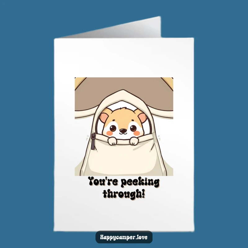 Free Printable Congrats Card: Curious Tent Animal - Funny Downloadable Discovery!