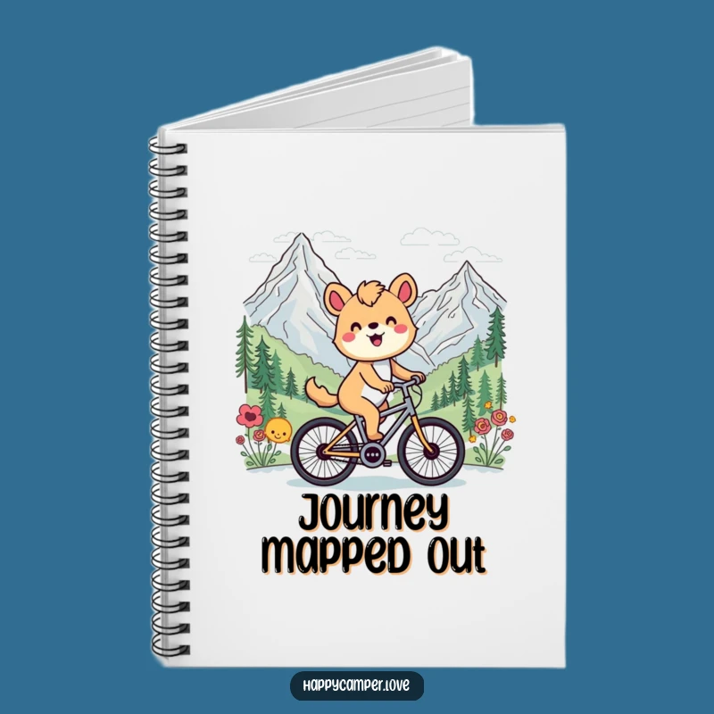 Funny Cycling Animal Mountain Notebook - Jot Down Your Best Adventures