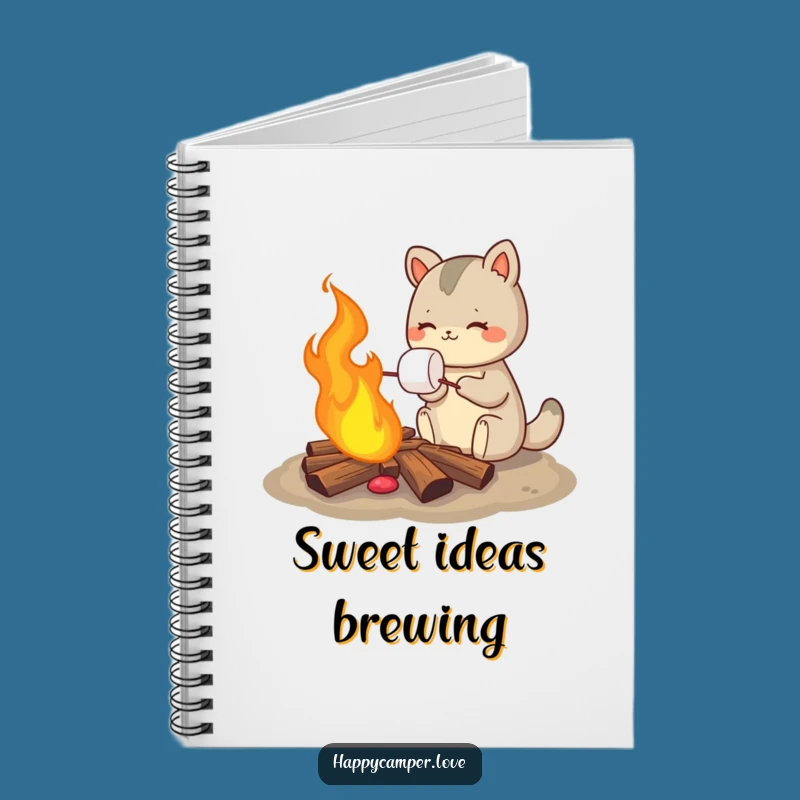 Funny Marshmallow Roasting Animal Notebook - Capture Your Sweetest Ideas