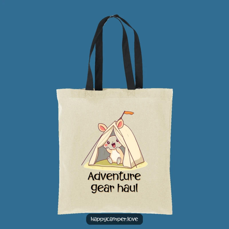 Funny Wobbly Tent Pitching Animal Tote Bag - Your Go-To Bag for Outdoor Fun