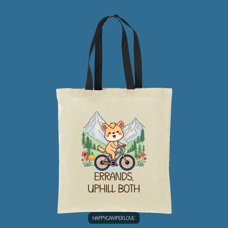 Funny Cycling Animal Mountain Tote Bag - Carry Your Adventure Gear
