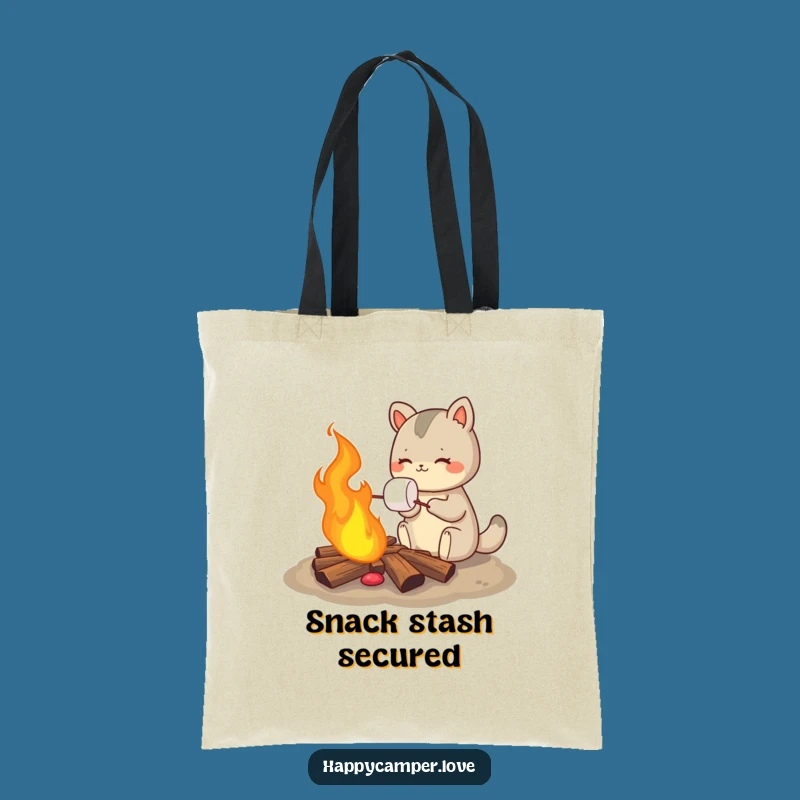 Funny Marshmallow Roasting Animal Tote Bag - Carry Your Campfire Essentials